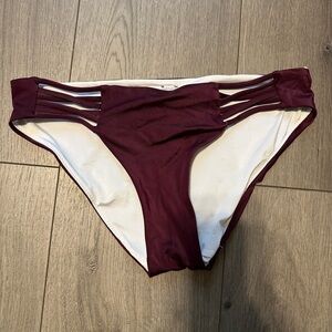 Pink by Victoria’s Secret Bikini Bottom – Size Small, Maroon